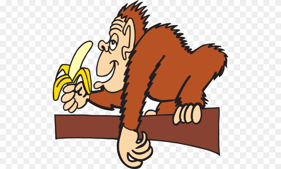Ape Clip Art Look, Fruit, Banana, Food, Produce Png Image