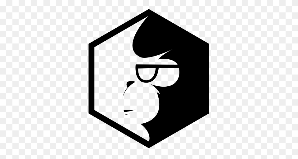 Ape Creates Ape Mark Forest Monkey Monkey Icon With, Gray Free Png