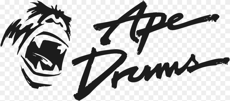 Ape Drums Logo, Handwriting, Text, Face, Head Free Transparent Png