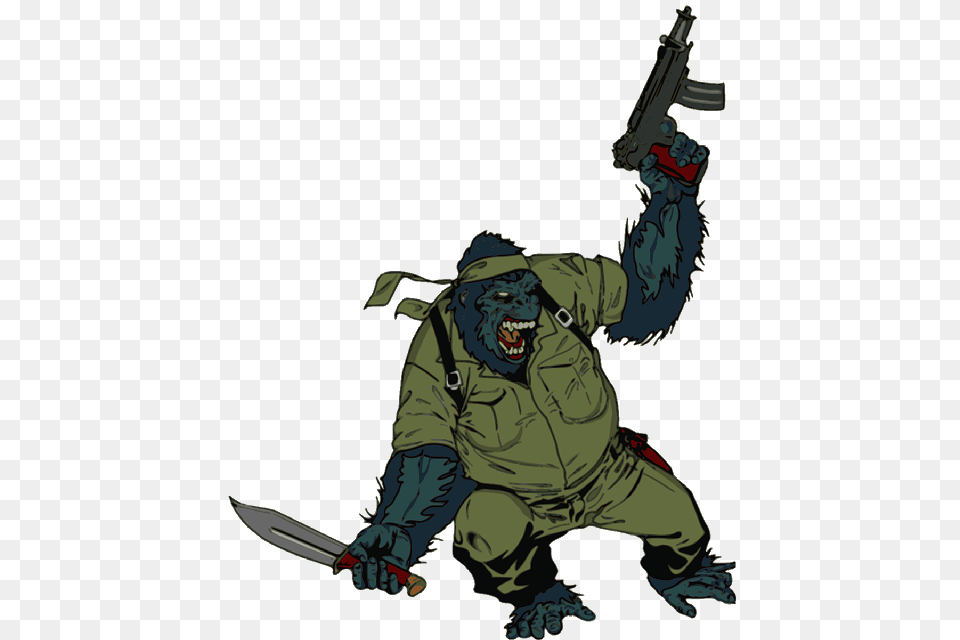 Ape Soldier Clipart, Animal, Mammal, Wildlife, Baby Png Image