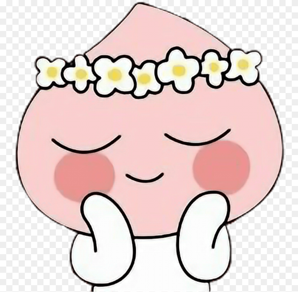 Apeach Kakao Kakaofriends Bts Heart Peach Cutekawaii Kakao Peach, Baby, Person, Head Png