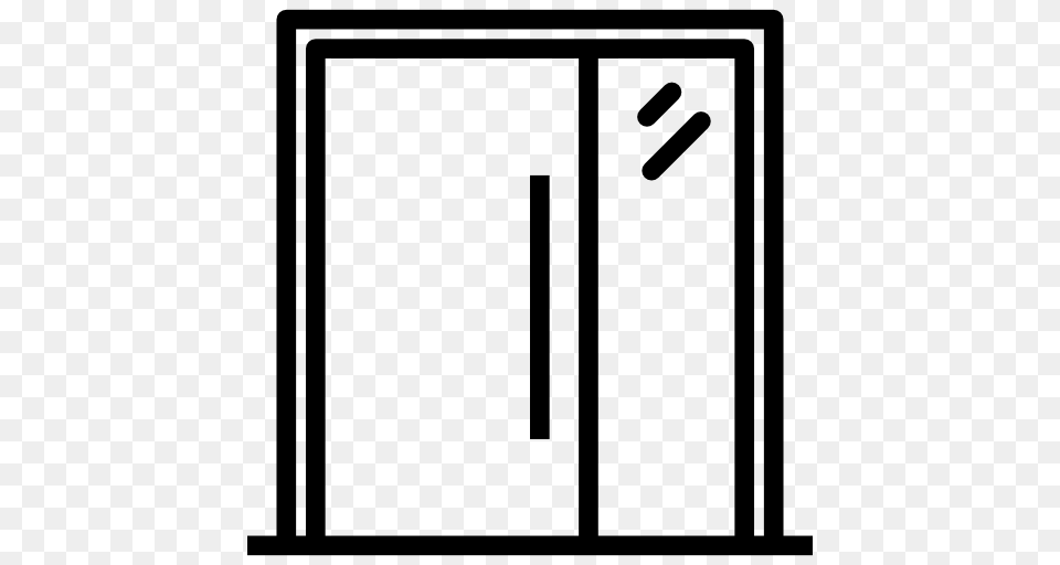 Aperture Opened Entrance Door Icon, Gray Free Png Download