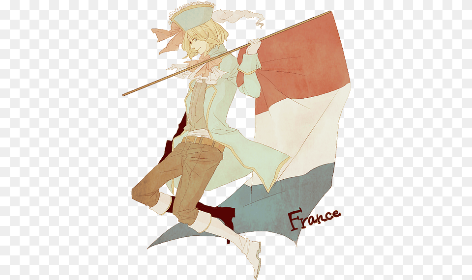 Aph Hetalia And France Hetalia French Flag, Book, Comics, Publication, Person Png Image