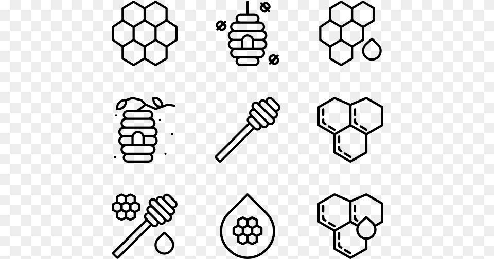 Apiary Web Design Line Icon, Gray Free Transparent Png