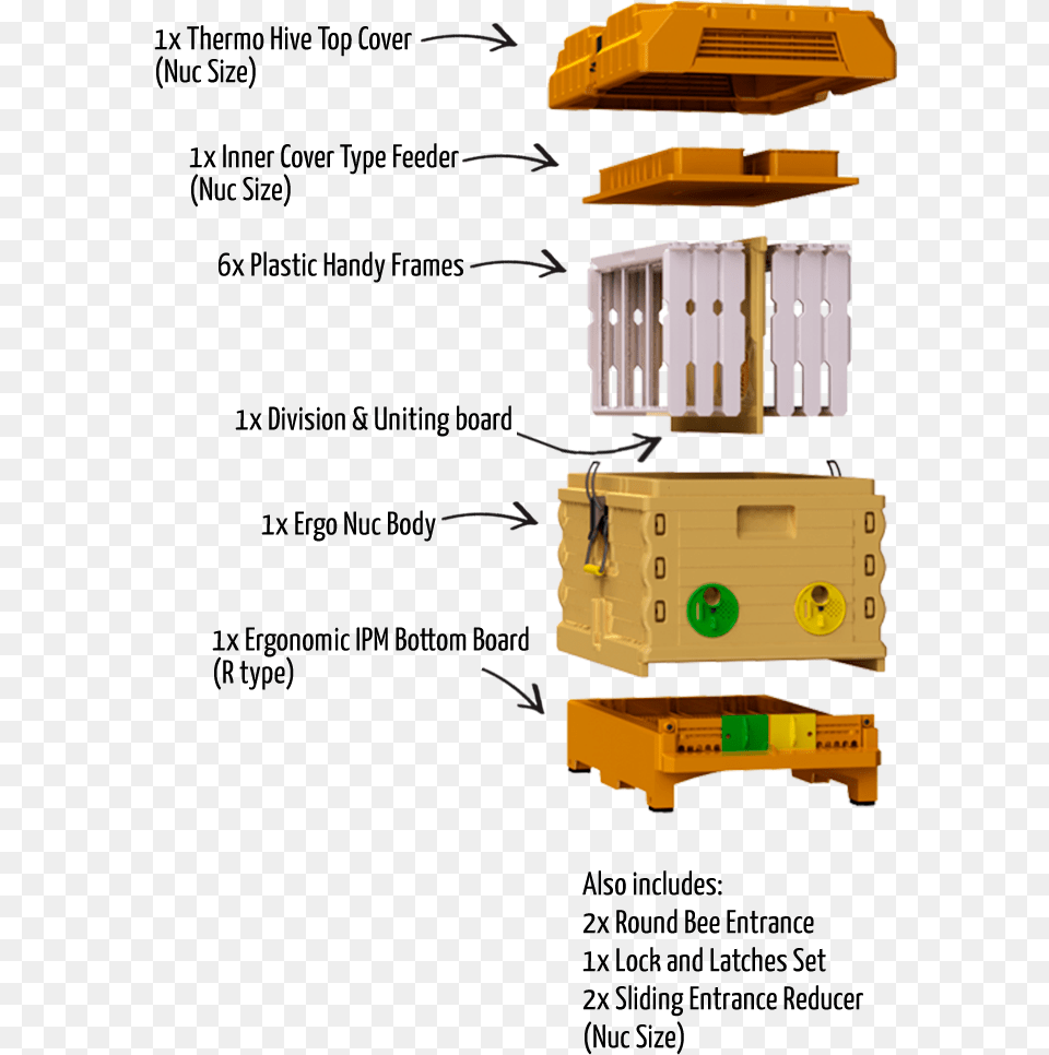 Apimaye Ergo Nuc Beehive Parts, Bulldozer, Machine, Electrical Device Png Image