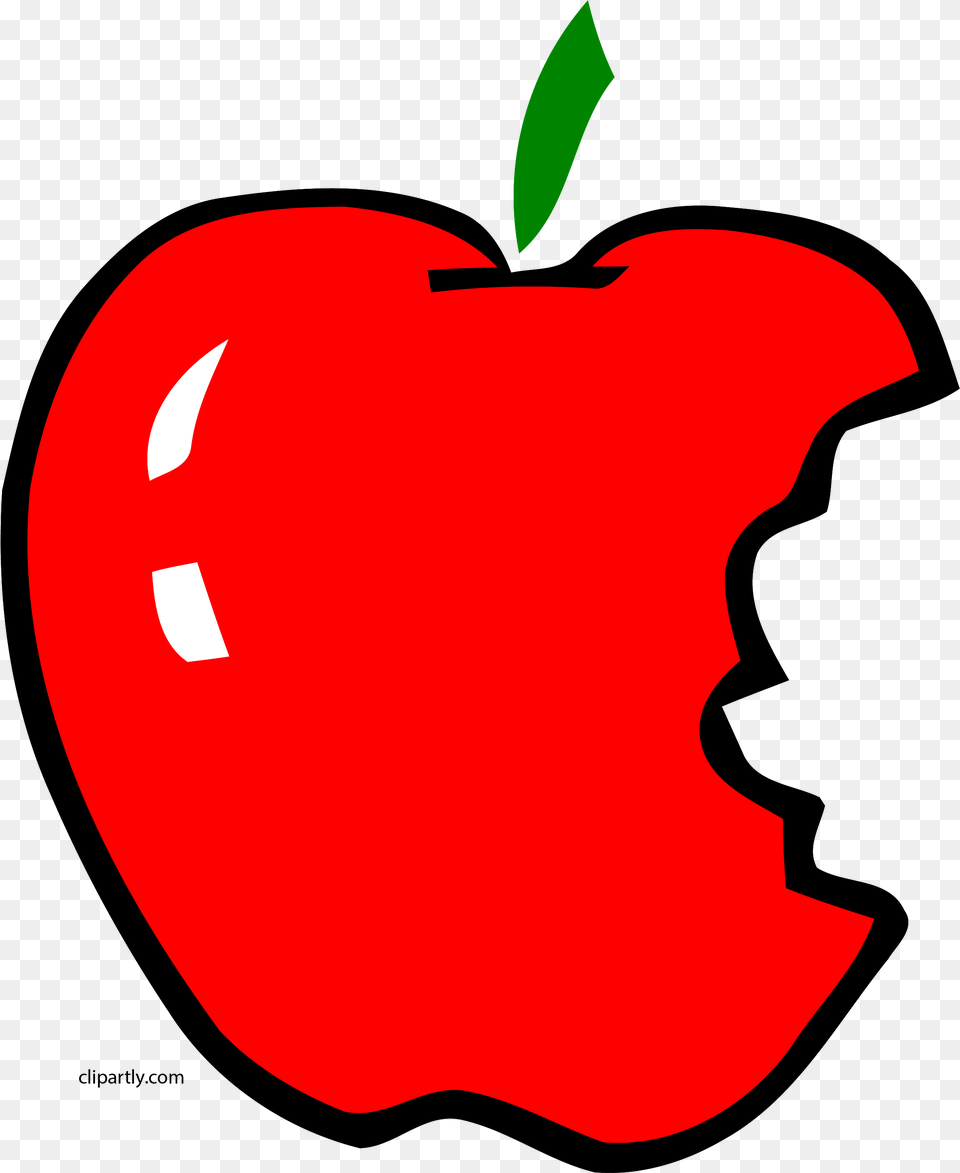 Apl Bite Apple Clipart Apple With Bite Clipart, Food, Fruit, Plant, Produce Png