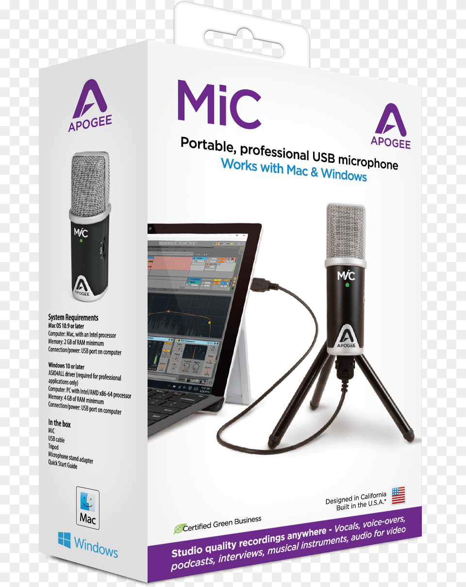 Apogee Mic 96k Mic Mac Windows 3d Box Apogee Mic 96k For Mac, Electrical Device, Microphone, Computer, Electronics Png Image