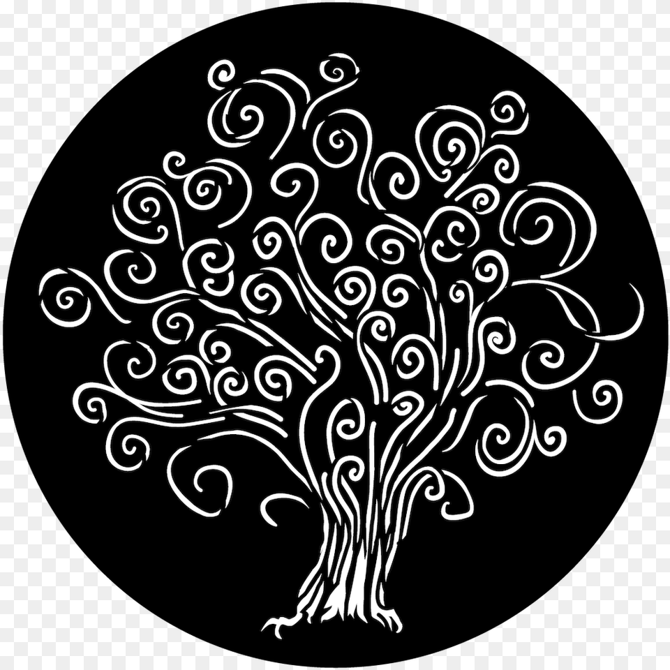 Apollo Curly Tree Gobo, Art, Floral Design, Graphics, Pattern Free Png Download