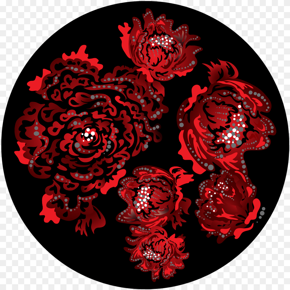 Apollo Design C2 1172 Rose Are Red Glass Pattern Common Peony, Art, Floral Design, Graphics, Flower Free Transparent Png