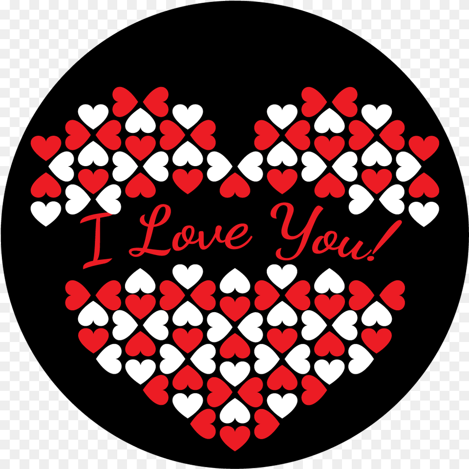 Apollo Design C2 1211 I Heart You Glass Pattern Circle Free Png Download