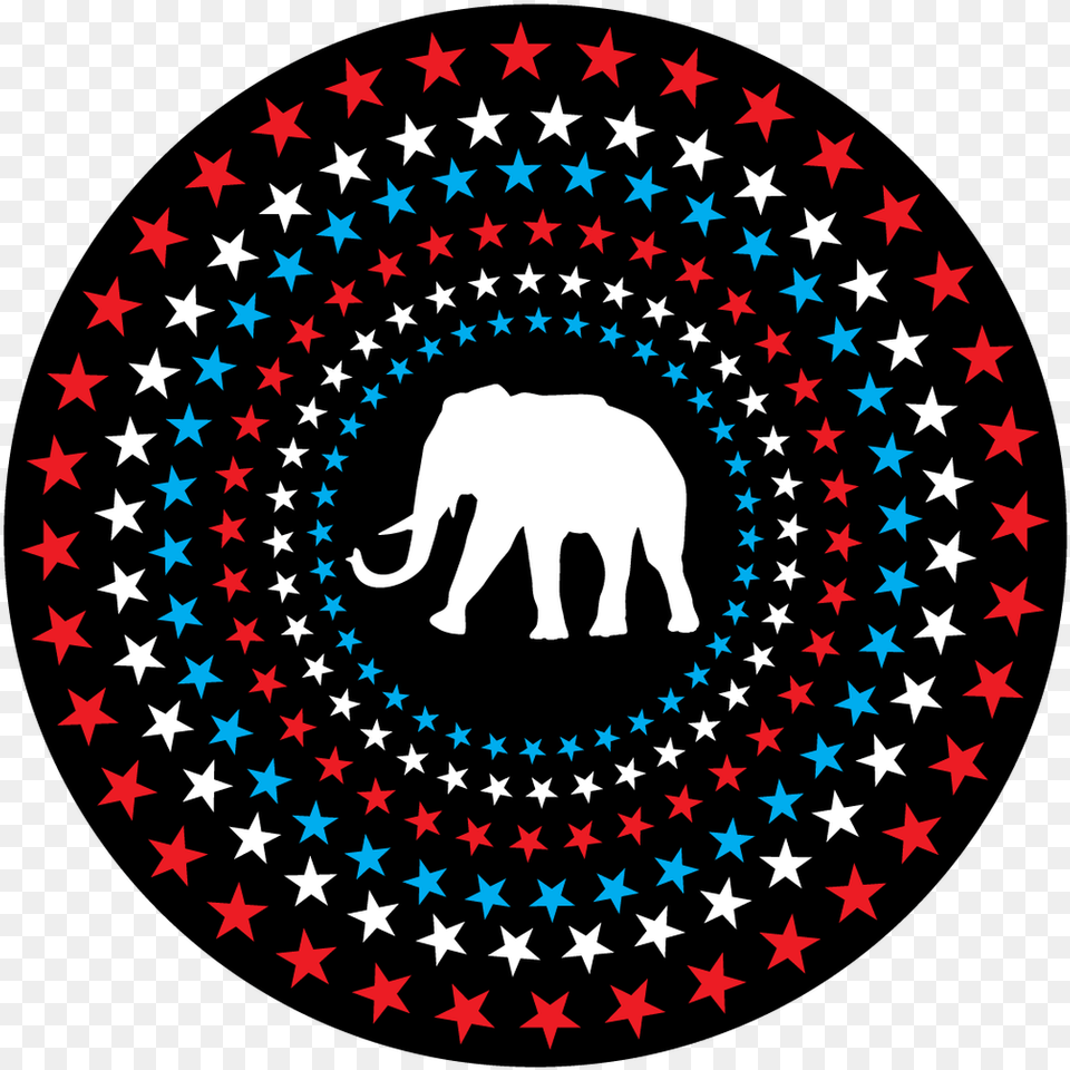 Apollo Design Cs 3477 Patriotic Republican Colourscenic Illustration, Flag, Home Decor, Animal, Elephant Png