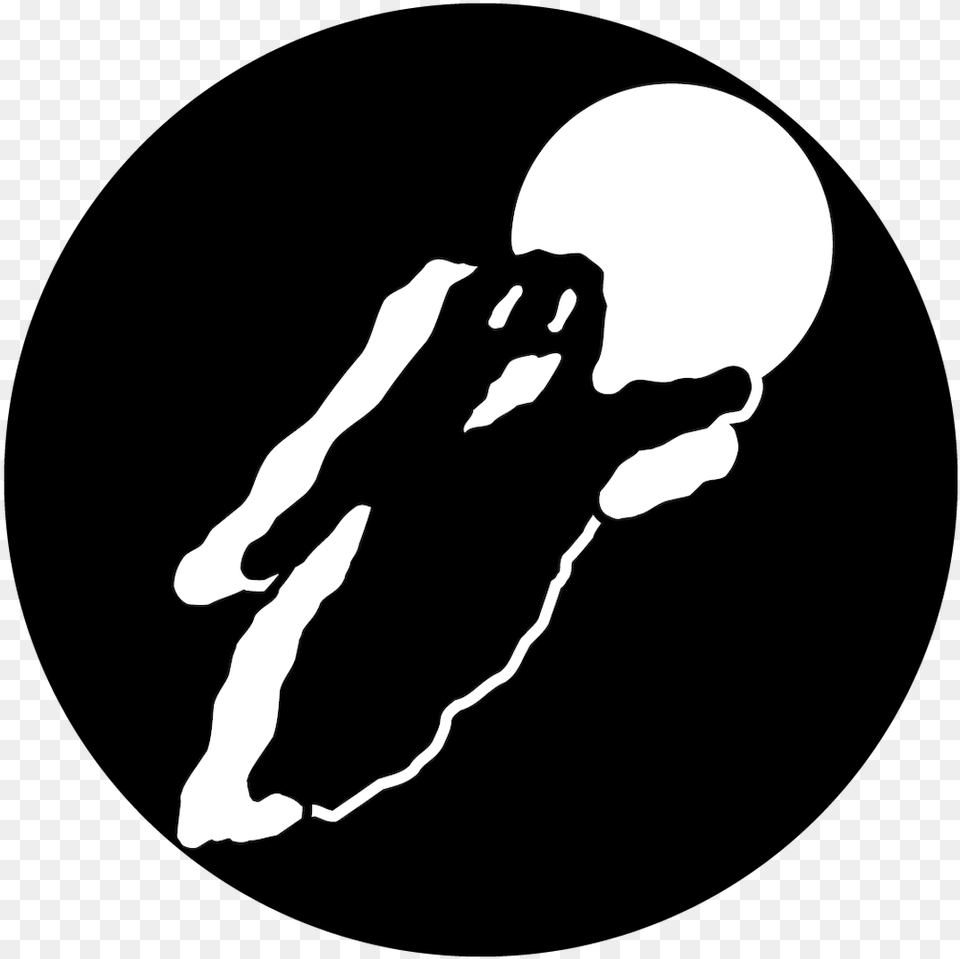 Apollo Ghost With Moon Ville De Saint Etienne, Stencil, Baby, Person, Silhouette Png Image