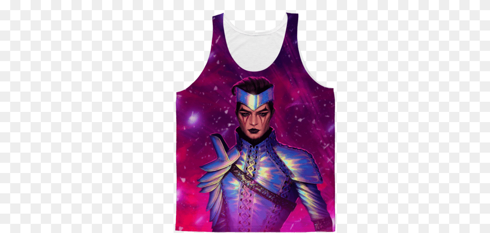 Apollo Infiniti Illustration Sublimated Tank Top Top, Clothing, Purple, Vest, Adult Free Png