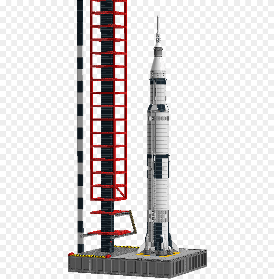 Apollo Launch Tower Moc, Rocket, Weapon, City Png Image