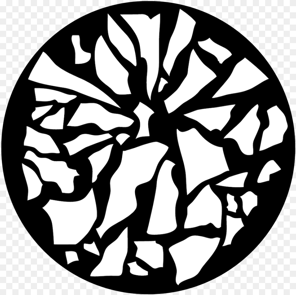 Apollo Mosaic Breakup Circle, Stencil, Leaf, Plant, Art Png