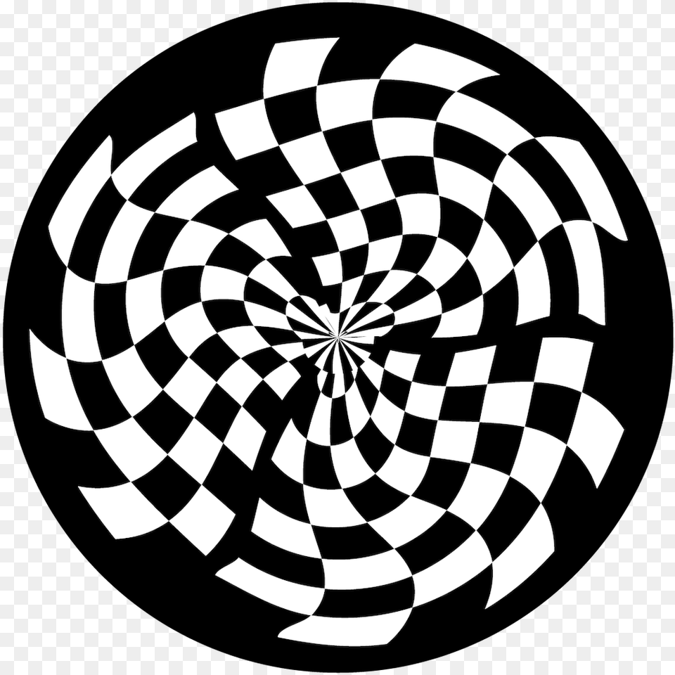 Apollo Swirling Checkerboard Radial Abstract, Spiral, Dynamite, Weapon Free Png Download