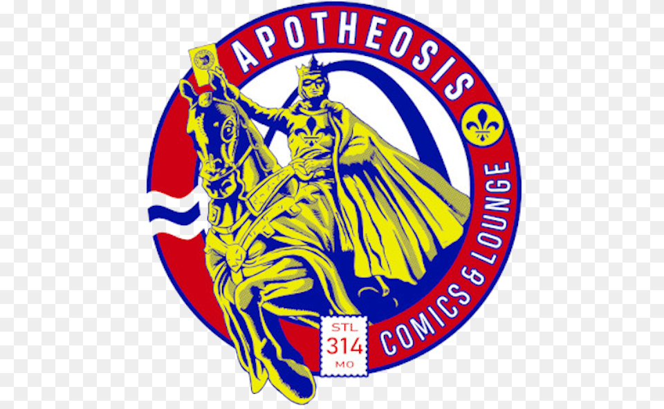 Apotheosis Comics Apotheosis Comics And Lounge, Logo, Person, People, Symbol Free Png Download