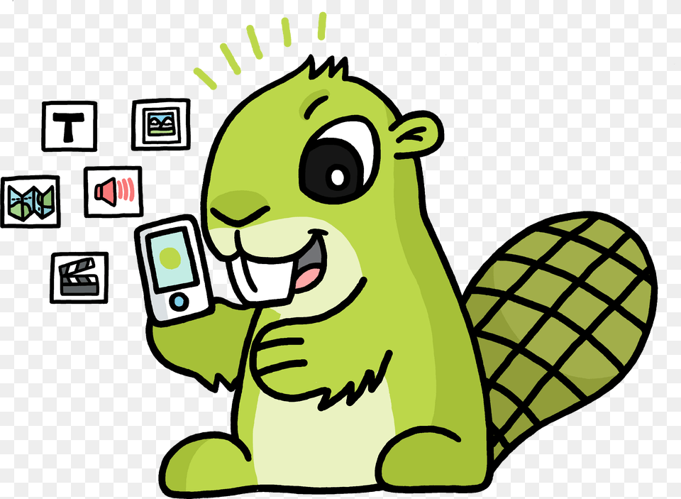 App Beaver Adsy Clipart Listening To Music Green, Baby, Electronics, Person Free Transparent Png