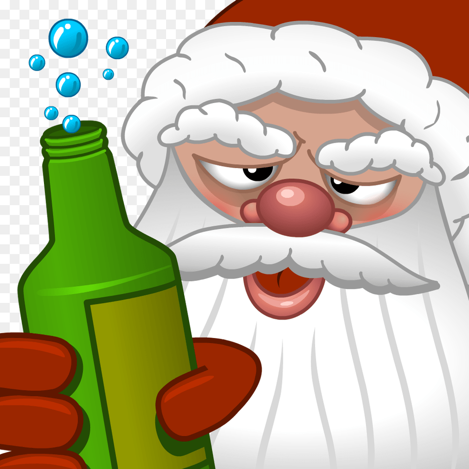 App Icon Drunk Santa, Bottle, Alcohol, Beer, Beverage Png Image