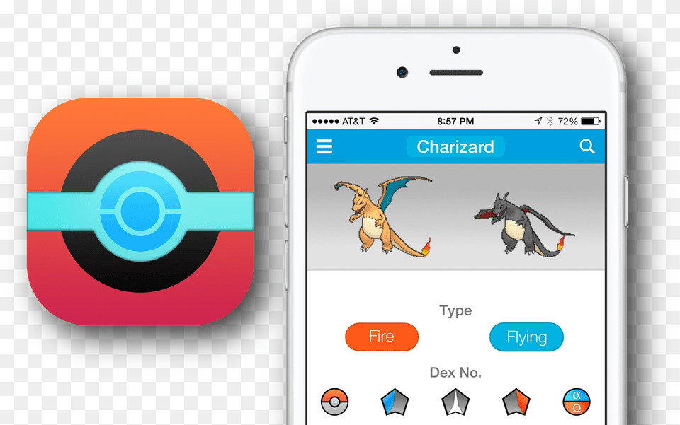 App Icon For The Pokdex App Displayed Alongside The Pokedex In A Web Examples, Electronics, Phone, Mobile Phone, Animal Free Png Download