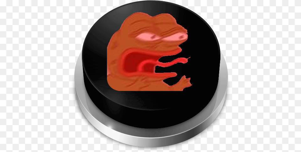 App Insights Angry Frog Pepe Reeee Button Apptopia Tongue, Cake, Dessert, Disk, Food Free Png