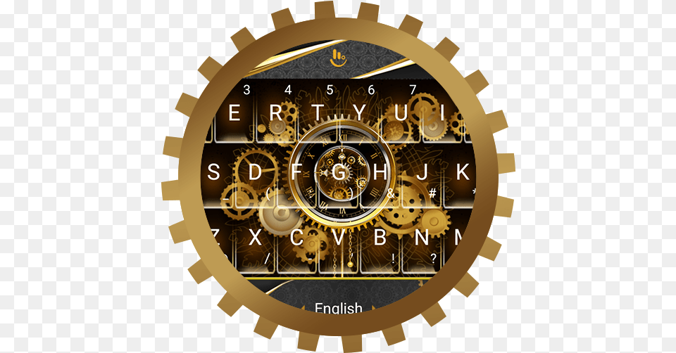 App Insights Clock Luxury Gold Keyboard Theme Apptopia Bicycle, Analog Clock, Machine, Wheel Png Image