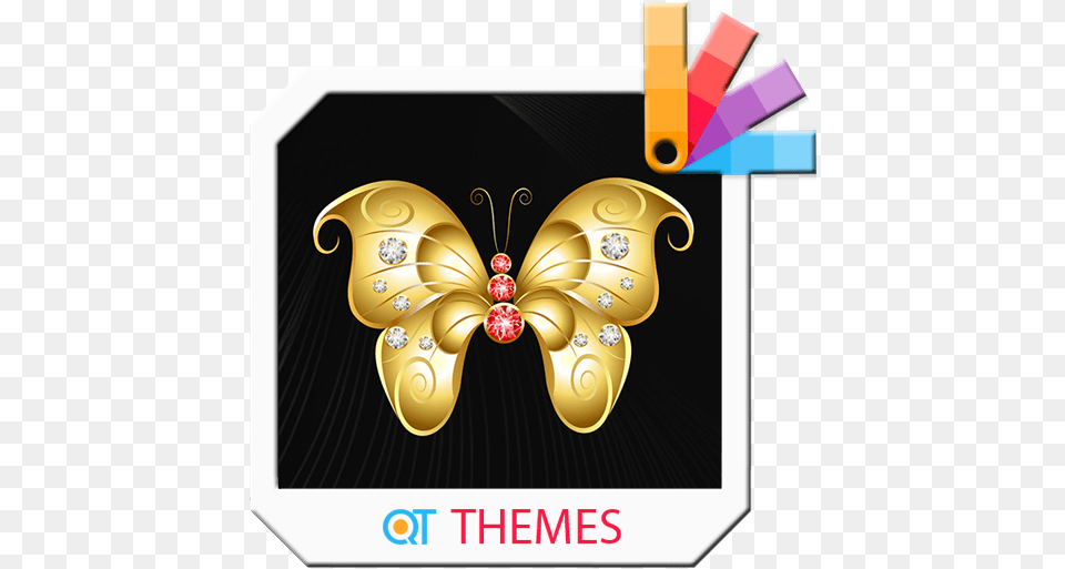 App Insights Gold Butterfly Xperia Themea Apptopia Ilage Beautiful Girl Xperia, Accessories, Art, Graphics, Earring Free Png Download
