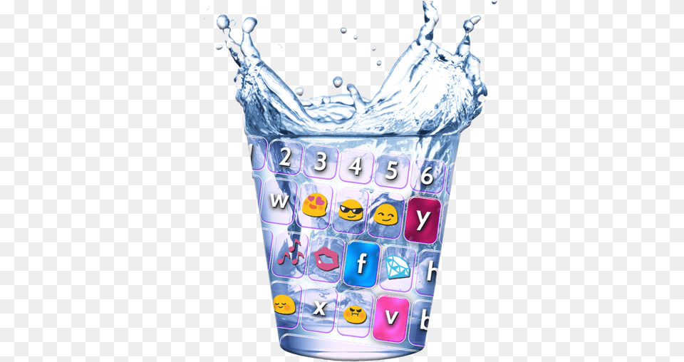 App Insights Water Glass Keyboard And Emoji Apptopia Water Glass Splash, Cup Free Transparent Png