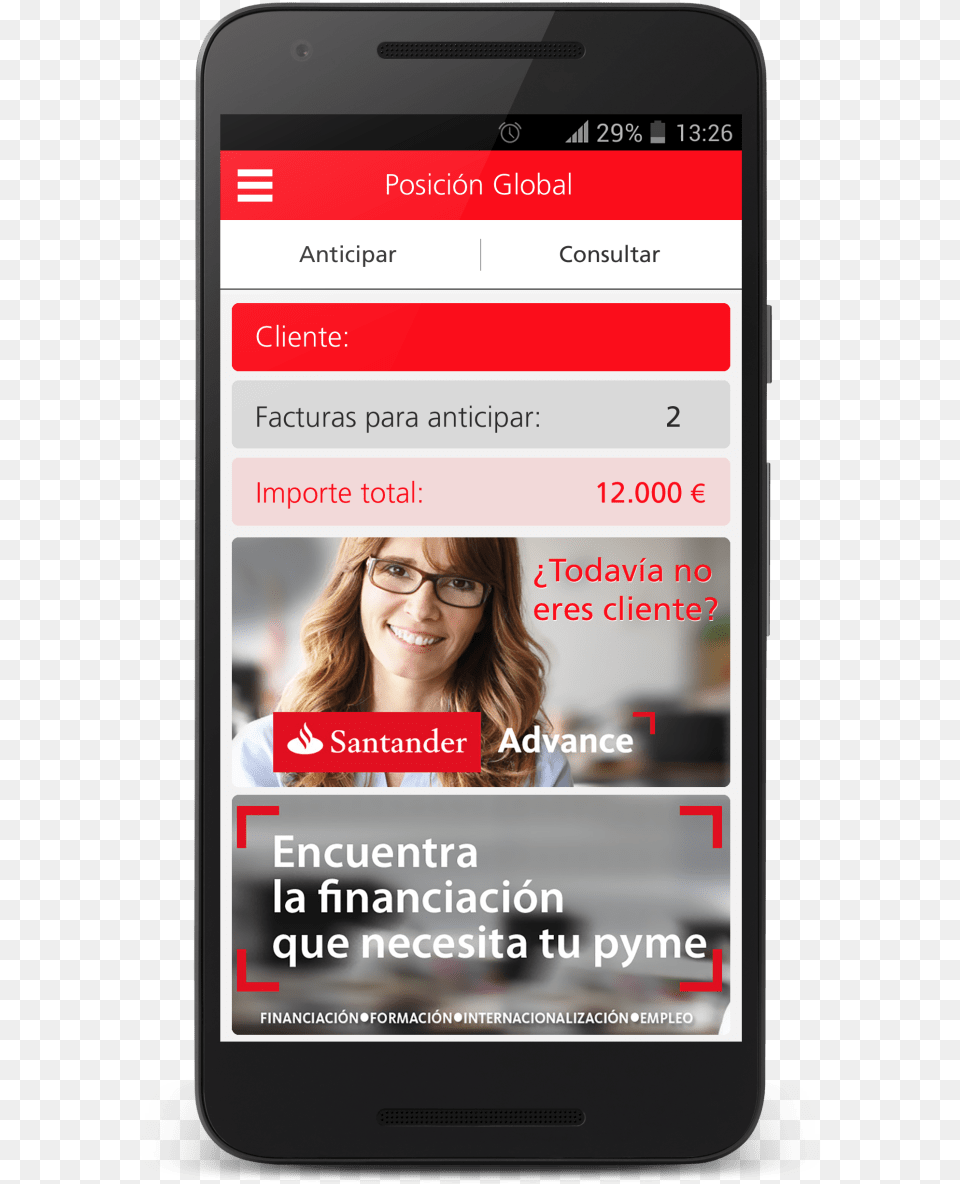 App Santander Confirming Iphone, Woman, Adult, Electronics, Phone Png