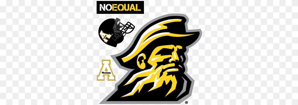 App State Logo Peel Appalachian State University Mascot, Helmet, American Football, Football, Person Free Transparent Png