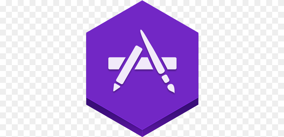 App Store Icon Hex Icons Pack Softiconscom App Store, Purple, Disk Png Image