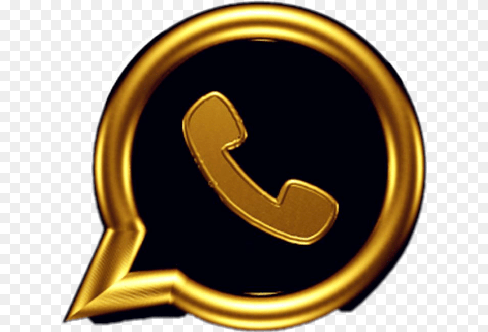 App Whatsapp Gold, Symbol, Text Free Png