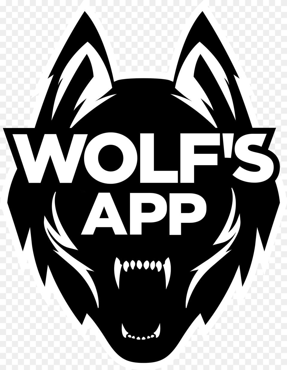 App Wolf Bar, Logo, Stencil, Ammunition, Grenade Png Image