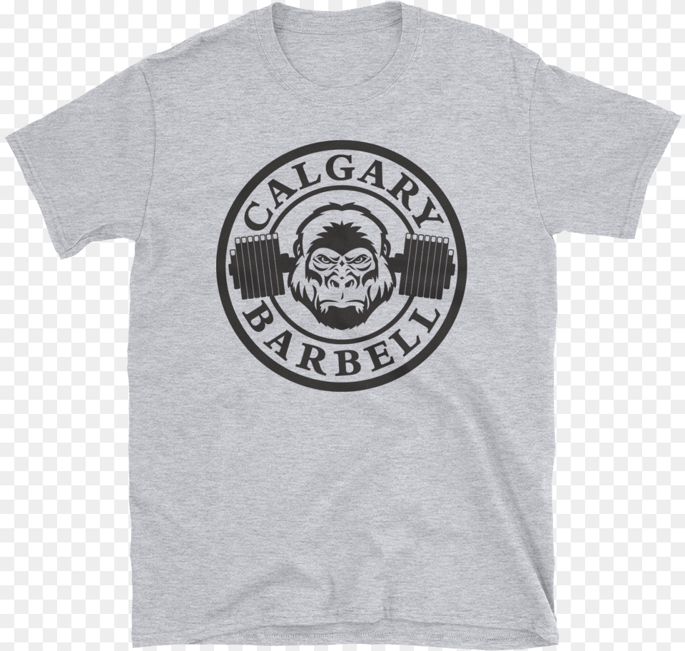 Apparel U2014 Calgary Barbell Grey Circle, Clothing, T-shirt, Shirt, Face Png