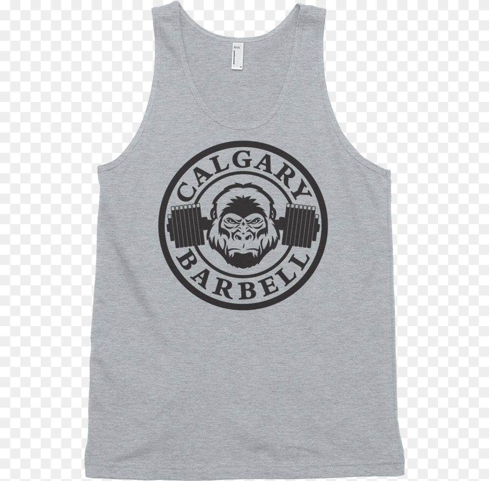 Apparel U2014 Calgary Barbell Grey Circle, Clothing, Tank Top, Face, Head Png Image