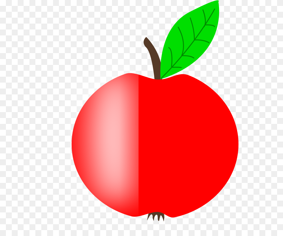 Apple 001 Red Green Leaf, Food, Fruit, Plant, Produce Free Transparent Png
