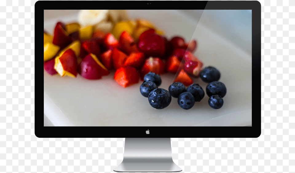Apple 27quot Thunderbolt Display Fruit, Berry, Screen, Produce, Plant Png Image