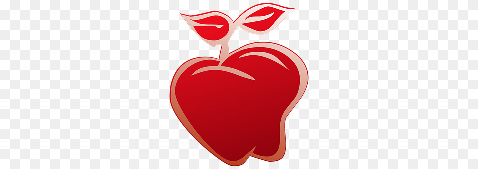Apple Food, Fruit, Heart, Plant Free Transparent Png