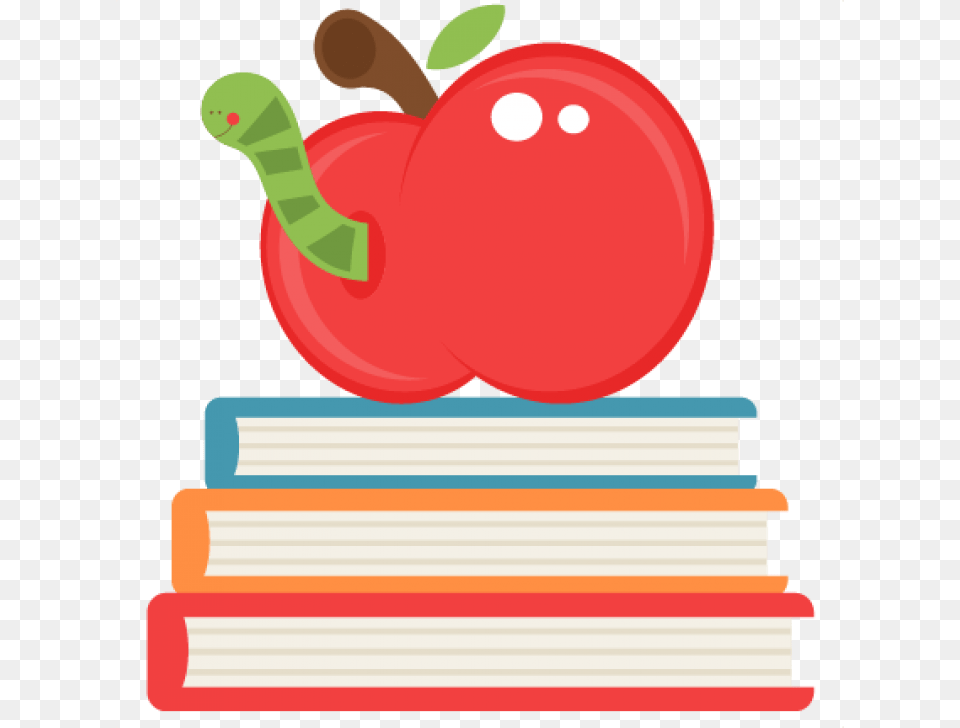 Apple And Book Cute Books Clipart, Publication Free Transparent Png