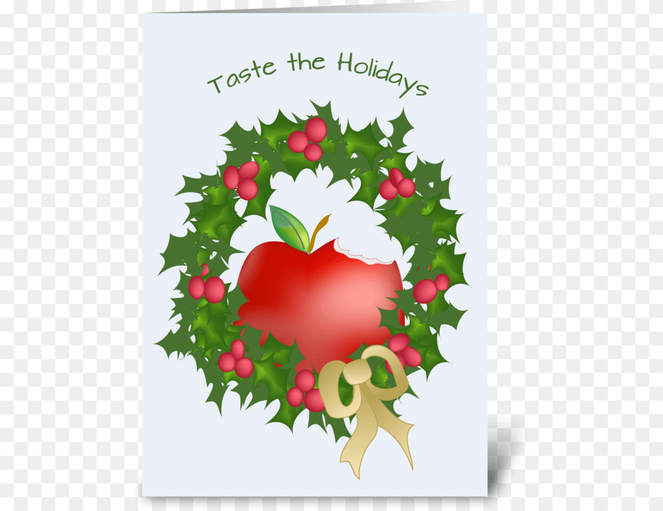 Apple And Wreath Greeting Card, Envelope, Greeting Card, Leaf, Mail Free Transparent Png