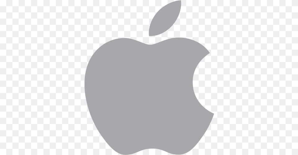 Apple Apple Logo Grey, Food, Fruit, Plant, Produce Free Transparent Png