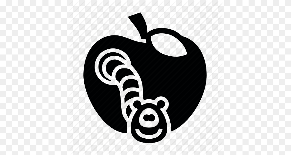 Apple April Fools Worm Icon, Lighting, Food, Fruit, Plant Free Png Download