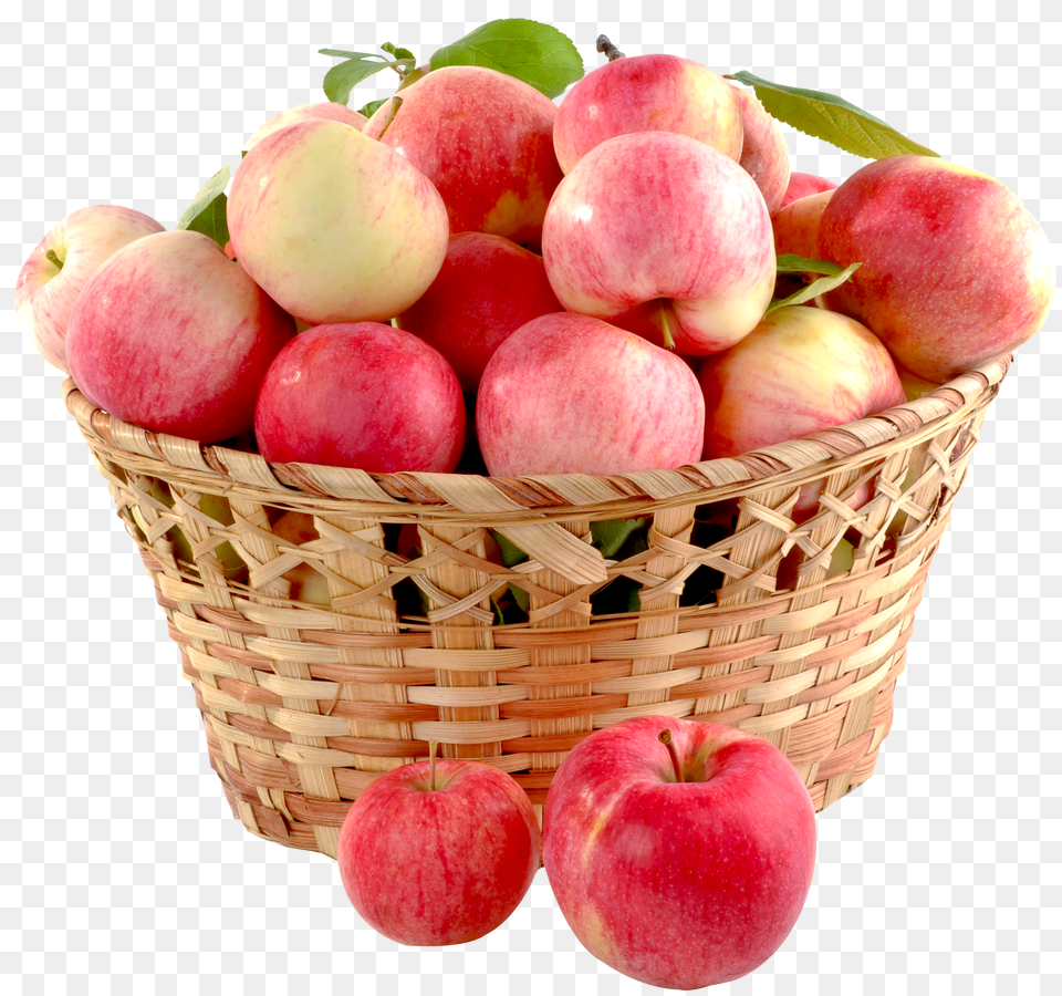 Apple Basket, Food, Fruit, Plant, Produce Free Transparent Png