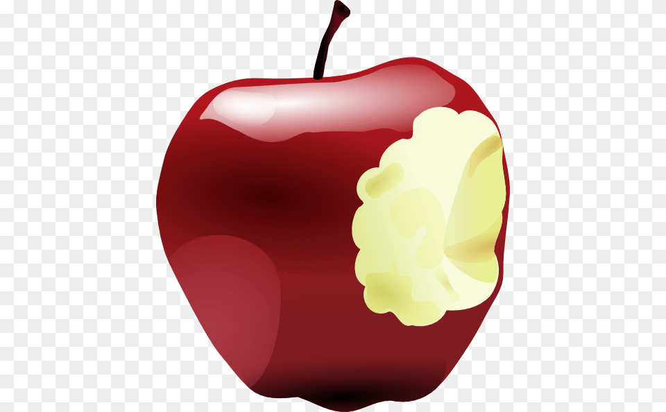 Apple Bite Clip Art, Food, Fruit, Plant, Produce Png