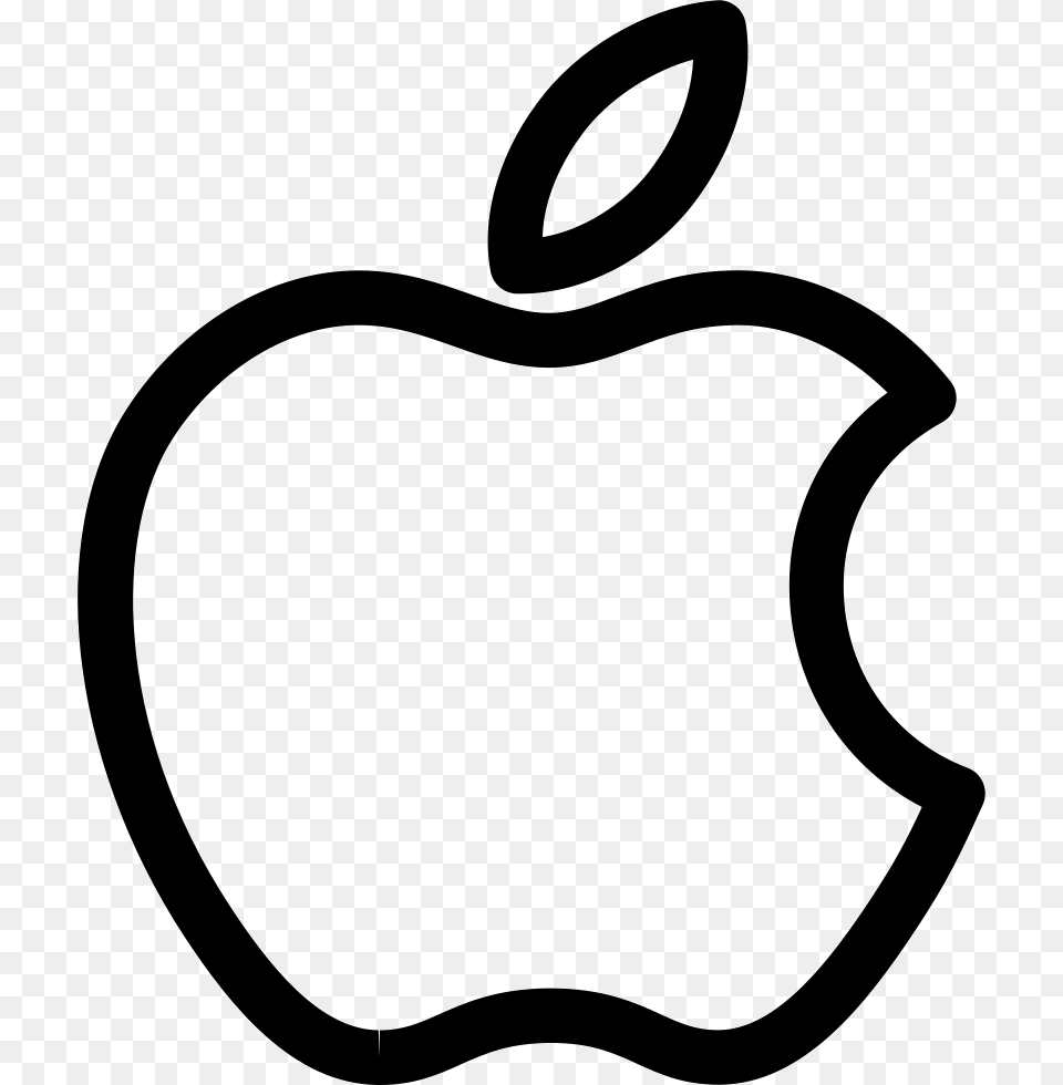 Apple Bitten Outlined Logo Apple Outline Logo, Food, Fruit, Plant, Produce Free Transparent Png