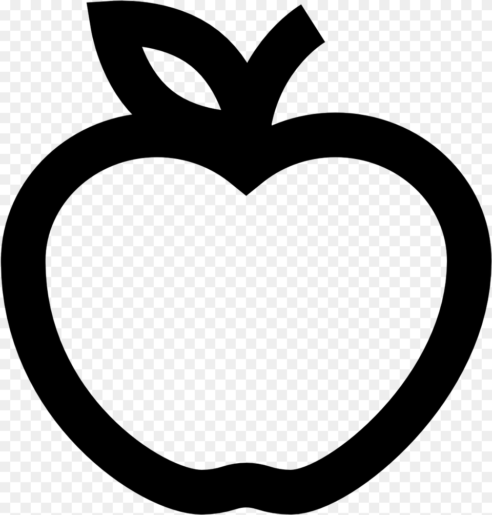 Apple Black And White Icon, Gray Free Png