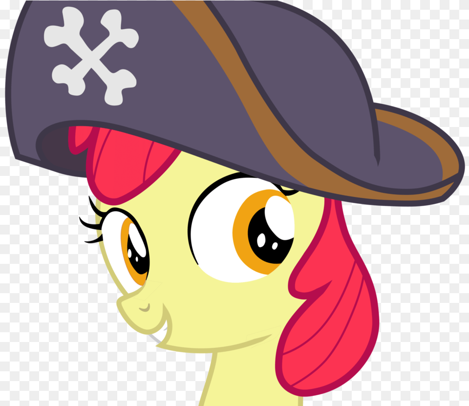 Apple Bloom W Pirate Hat By Frownfactory Apple Bloom Pirate Hat, Clothing, Person, Face, Head Free Png Download