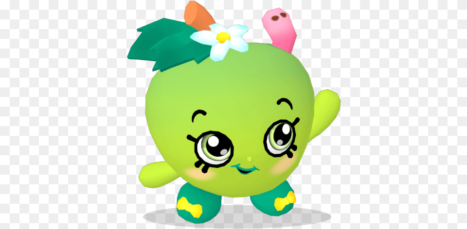 Apple Blossom Cartoon, Plush, Toy, Green Png Image