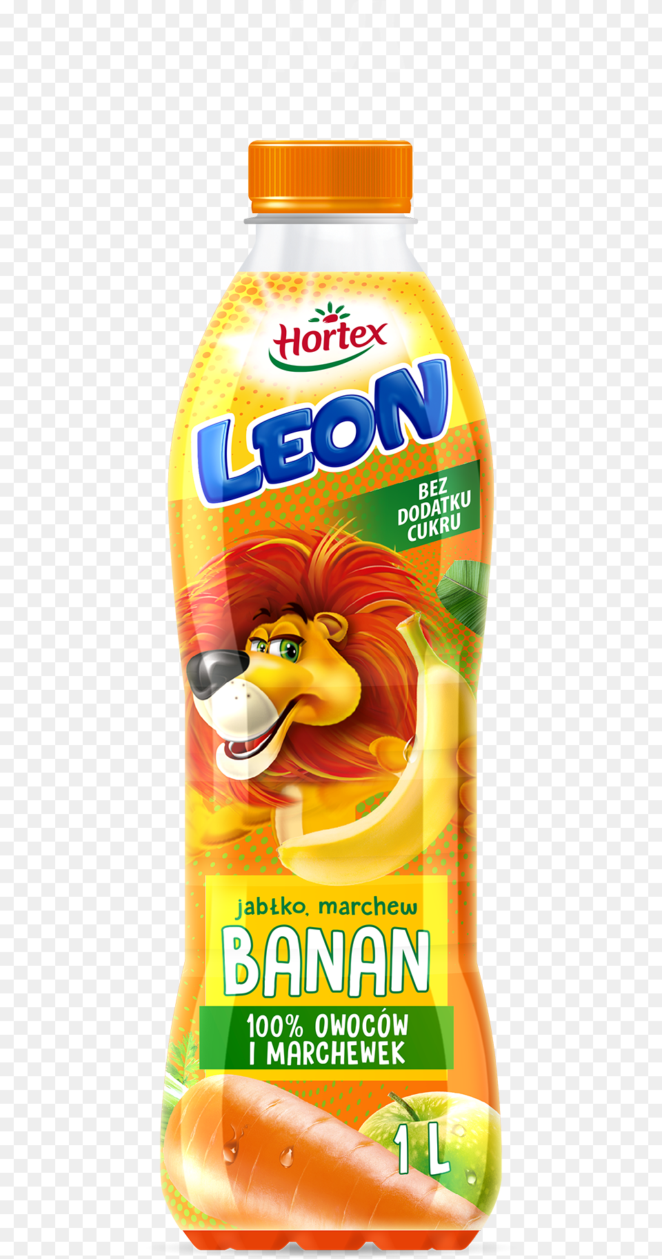 Apple Carrot Banana 1l Koktajl Hortex Leon, Beverage, Juice, Food, Ketchup Free Transparent Png