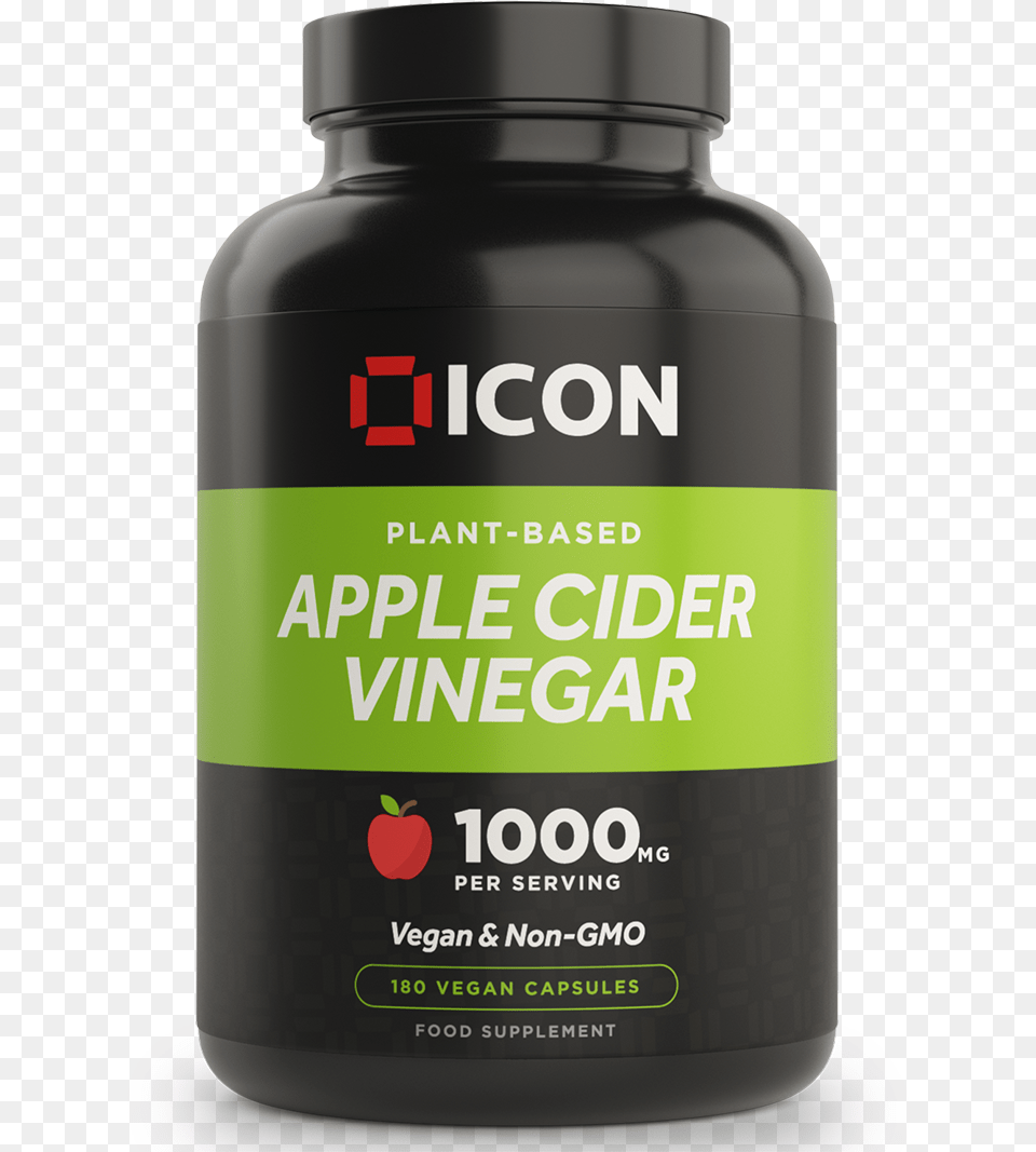 Apple Cider Vinegar 180 Capsules Grape Seed Extract Non Gmo Icon, Bottle, Shaker Png